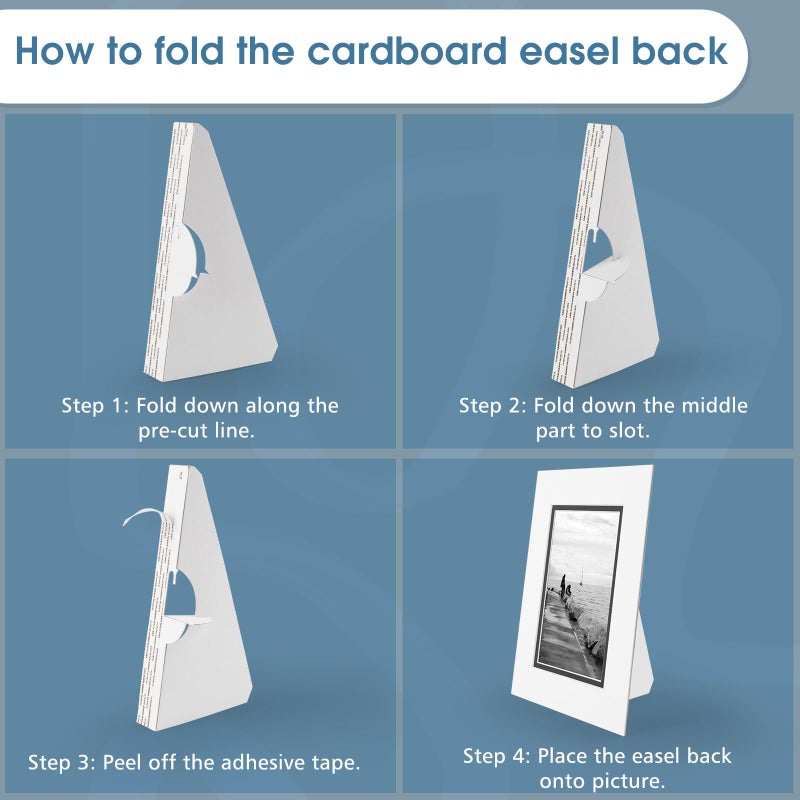 لينيكو Lineco، 50 عبوة من الورق المقوى مقاس 12 بوصة، حامل جناح فردي ذاتي اللصق، لافتات عرض، بطاقات، صور فوتوغرافية، كتيبات، ملصقات، مشاريع حرفية، أبيض - Image 4